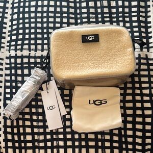 UGG Cream Shearling Cosmetic Bag Set